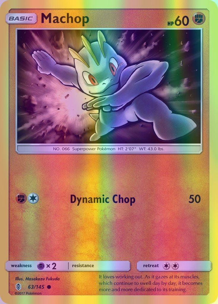 Machop - 063/145 (SM:GRI) Common - Near Mint Reverse Holofoil