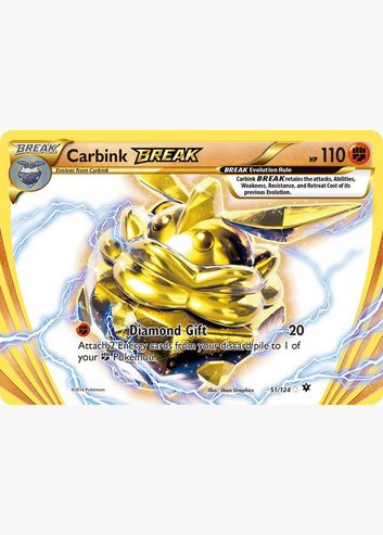 Carbink BREAK - 51/124 (FCO) Rare - Near Mint