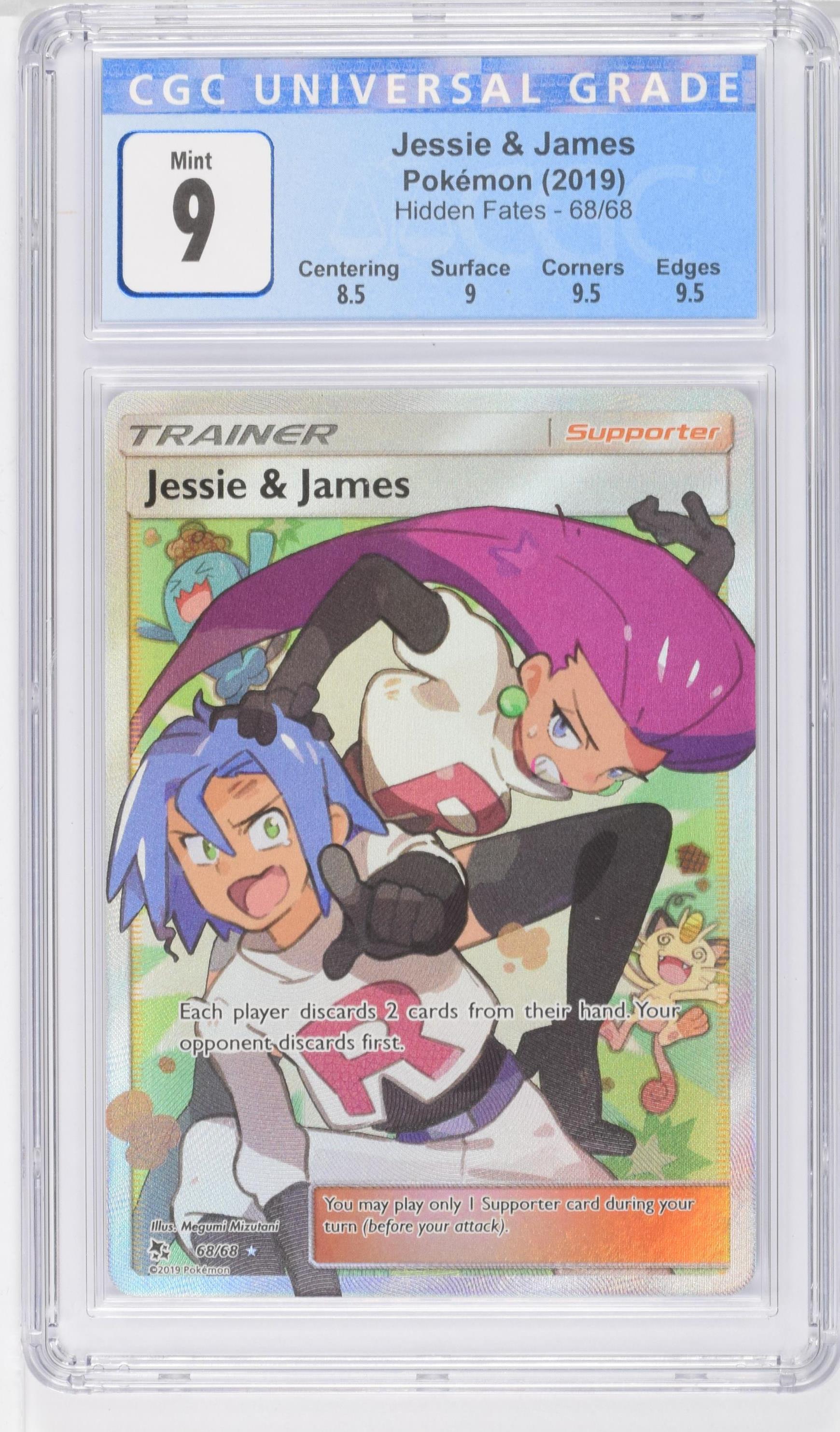 Jessie & James (Full Art) - 68/68 (HIF) Ultra Rare - (Graded - CGC 9)
