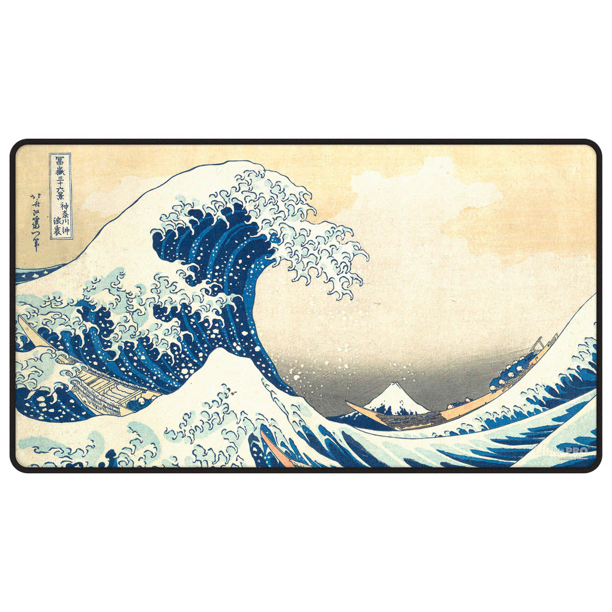 Ultra-PRO: Playmat Black Stitched - Fine Art: The Great Wave off Kanagawa (16602)