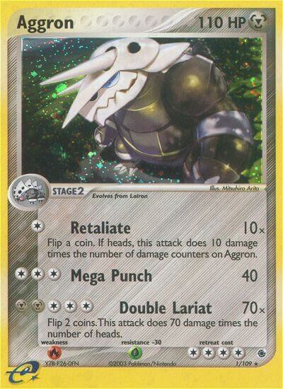 Aggron 1/109 (RS) Holo Rare - Light Play