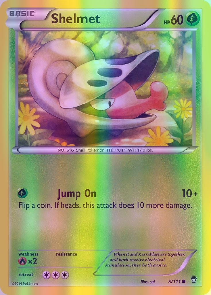 Shelmet - 008/111 (FFI) Common - Near Mint Reverse Holofoil