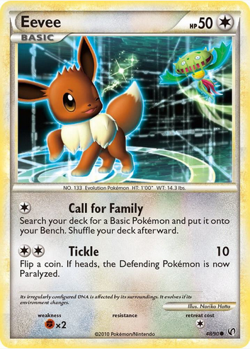 Eevee - 48/68 (UD) Holo Rare - Damaged Reverse Holofoil