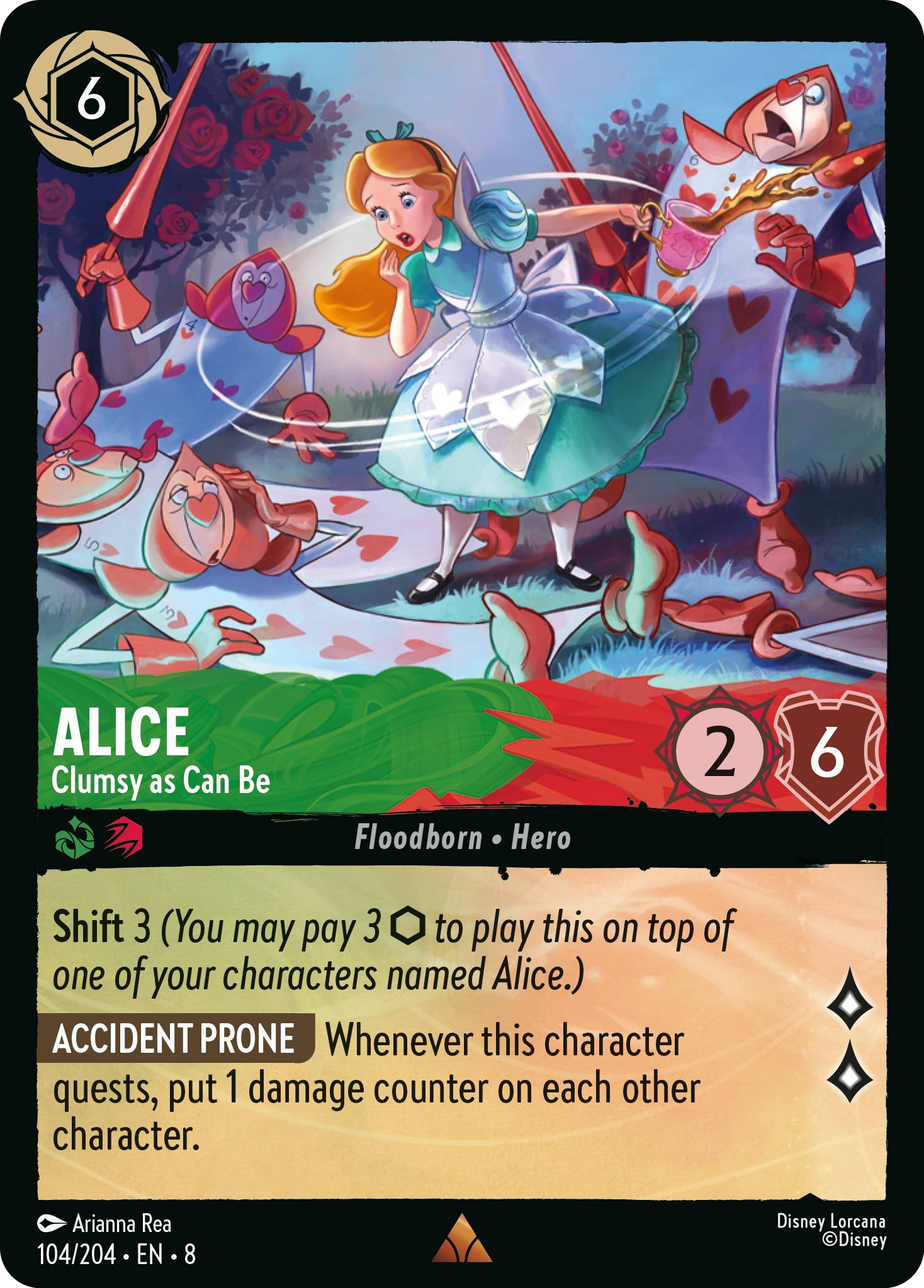 Alice - Clumsy as Can Be (Reign of Jafar - 104/204 ) Rare