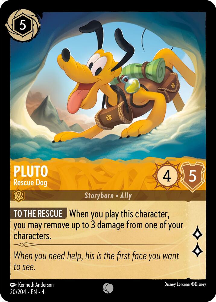 Pluto - Rescue Dog (Ursula's Return 020/204) Common - Near Mint
