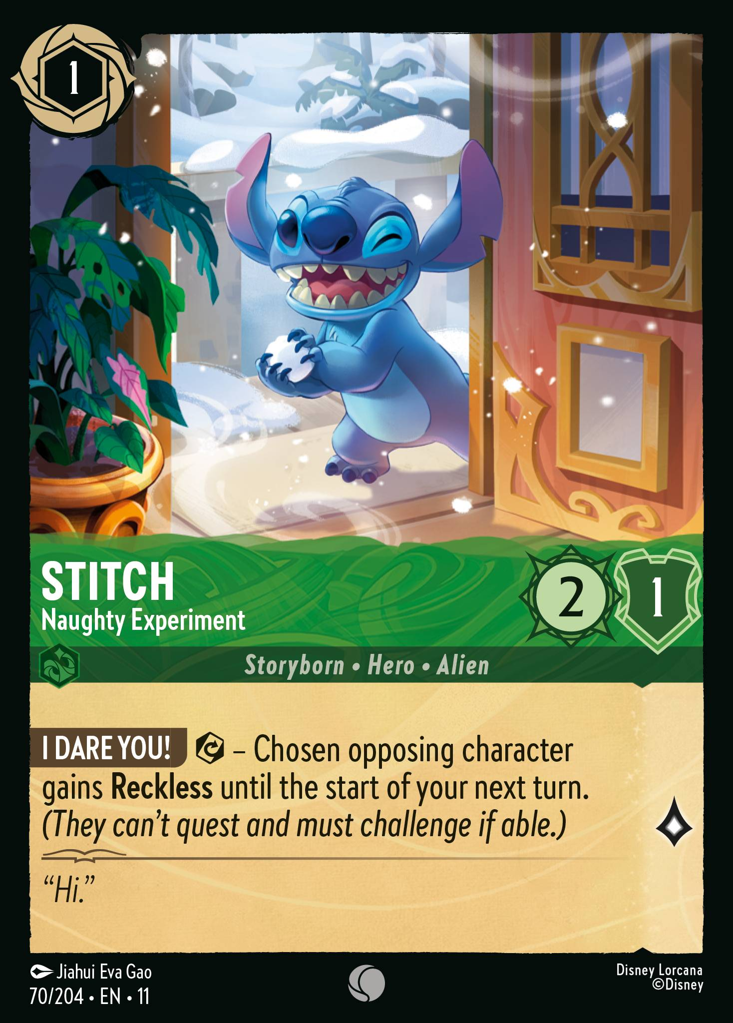 Stitch - Naughty Experiment (070/204 - Winterspell) Common