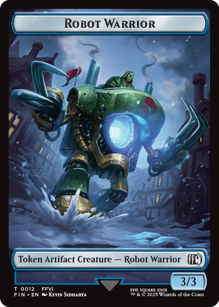 Robot Warrior (#12) // Copy (#1) Double-Sided Token (FIN-T)