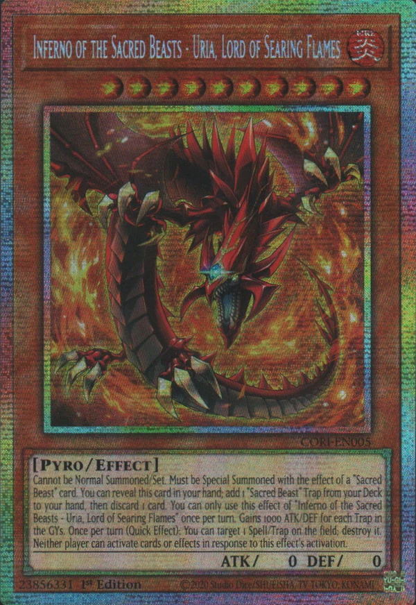 Inferno of the Sacred Beasts - Uria, Lord of Searing Flames (CORI-EN005)