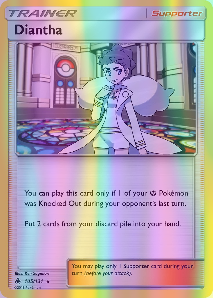 Diantha - 105/131 (FLI) Holo Rare - Near Mint Reverse Holofoil
