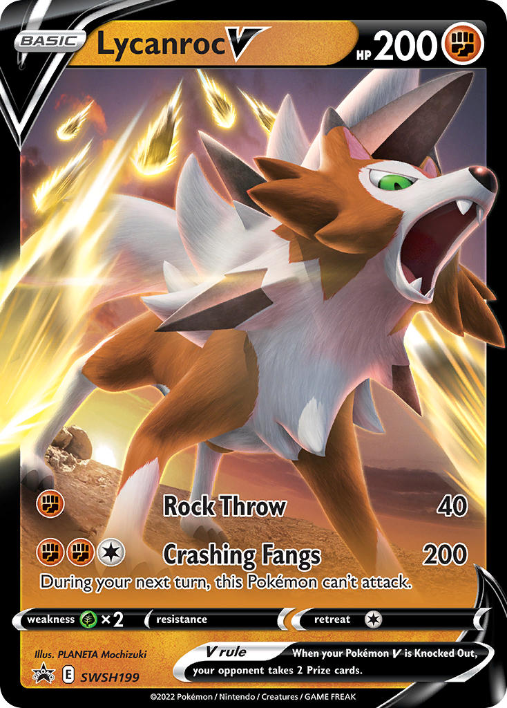Lycanroc V - SWSH199 (SWSH:PR) Promo - Near Mint Holofoil