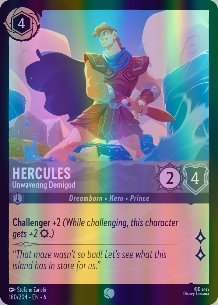 Hercules - Unwavering Demigod (Azurite Sea 180/204) Common - Near Mint Cold Foil