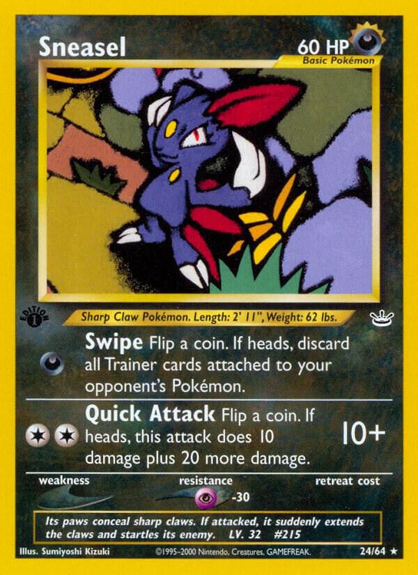 Sneasel 24/64 (N3) Rare - Damaged Unlimited