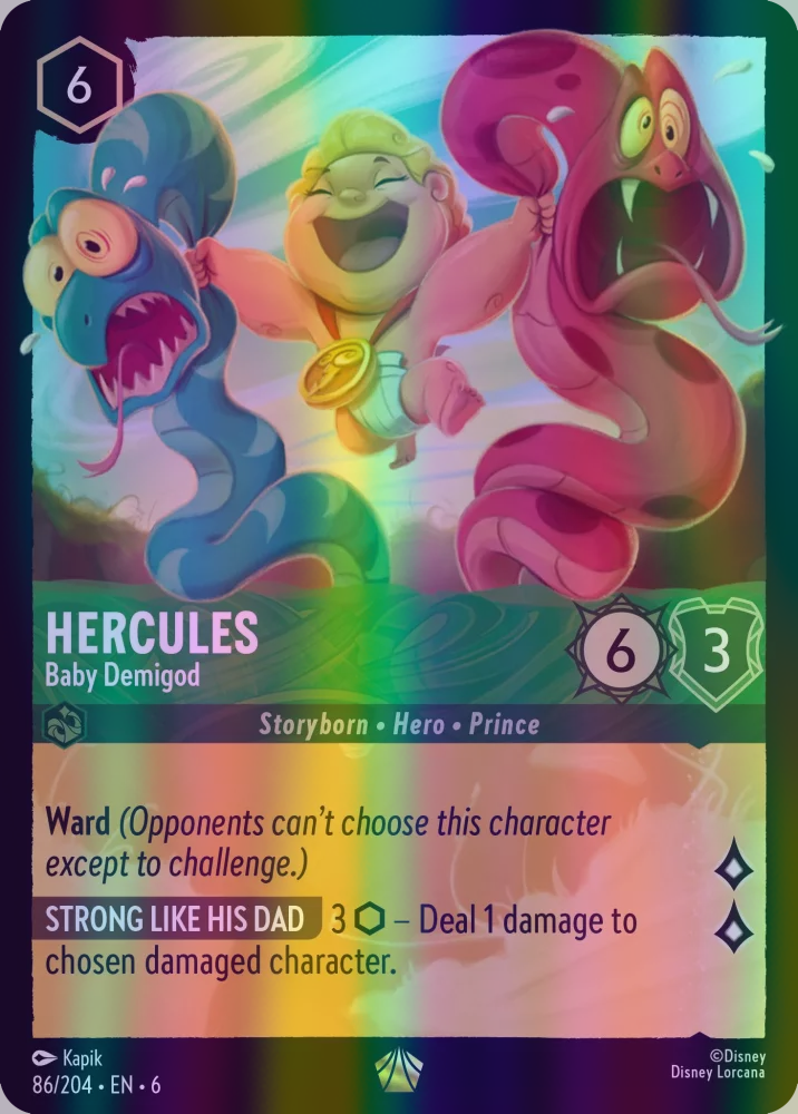 Hercules - Baby Demigod (Azurite Sea 086/204) Legendary - Near Mint Cold Foil