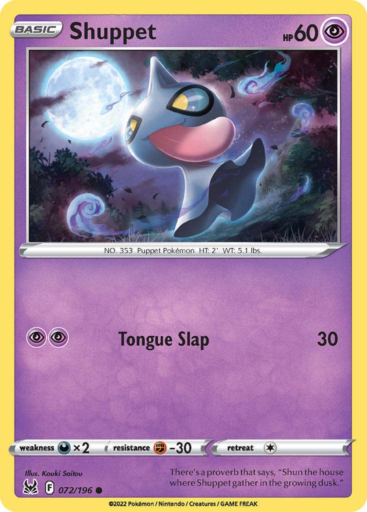 Shuppet - 072/196 (SWSH11) Common - Near Mint