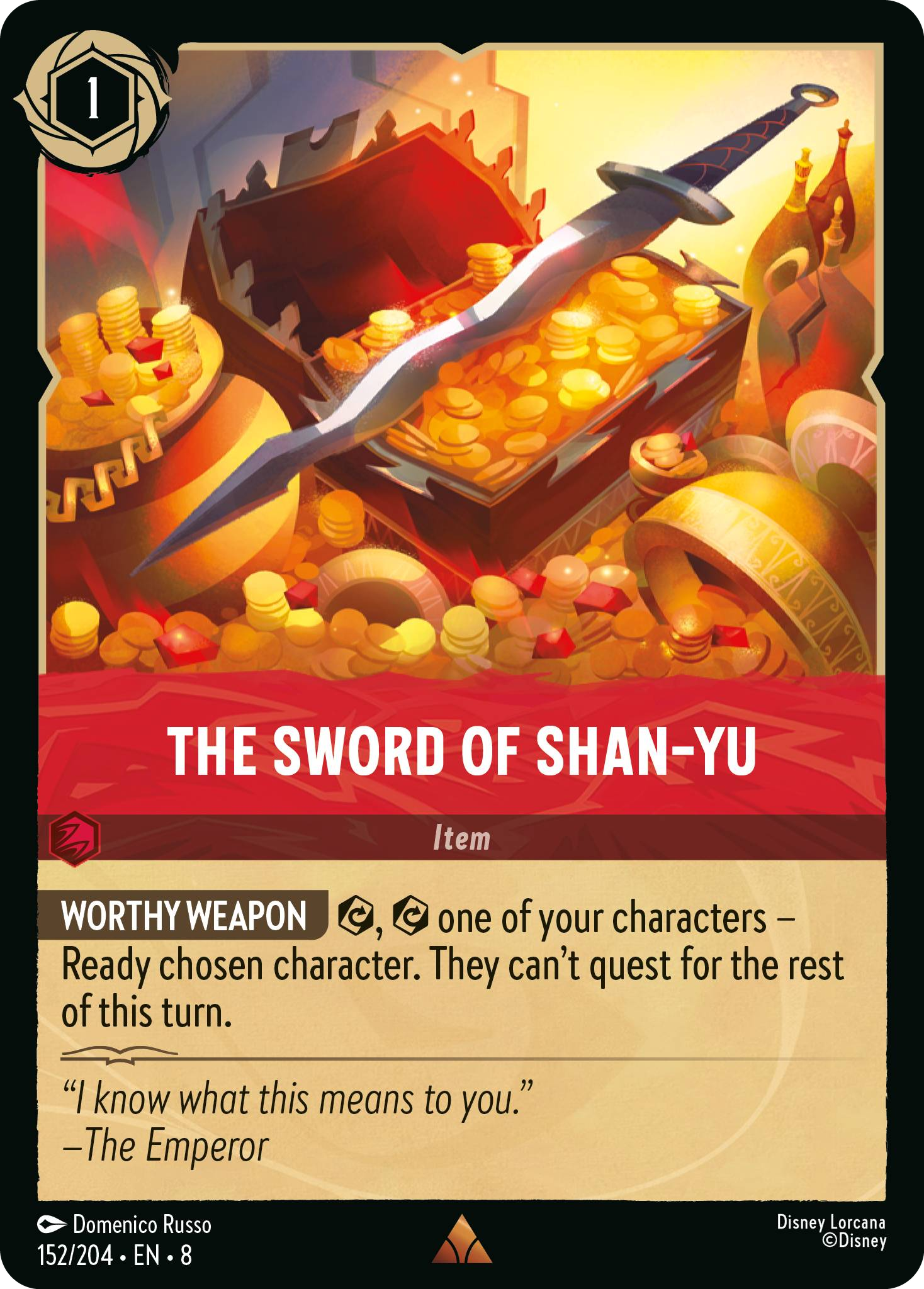 The Sword of Shan Yu (Reign of Jafar - 152/204 ) Rare