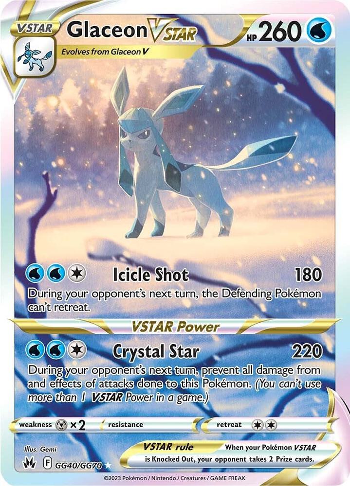 Glaceon VSTAR - GG40/GG70 (CRZ:GG) Ultra Rare - Light Play Holofoil