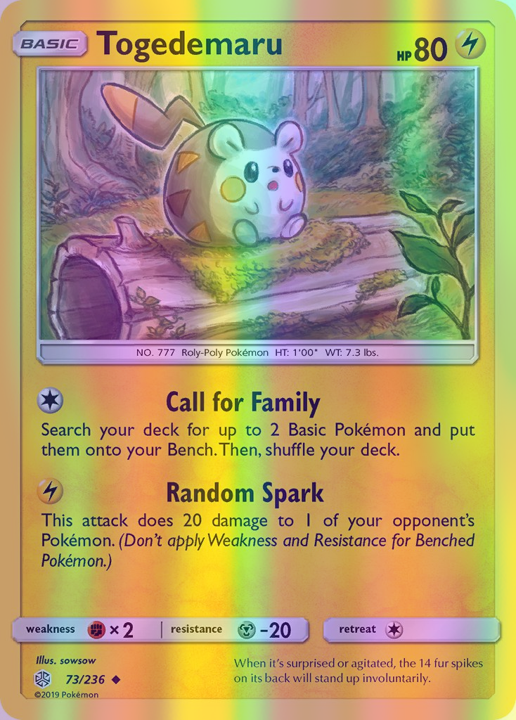 Togedemaru - 073/236 (CEC) Uncommon - Near Mint Reverse Holofoil