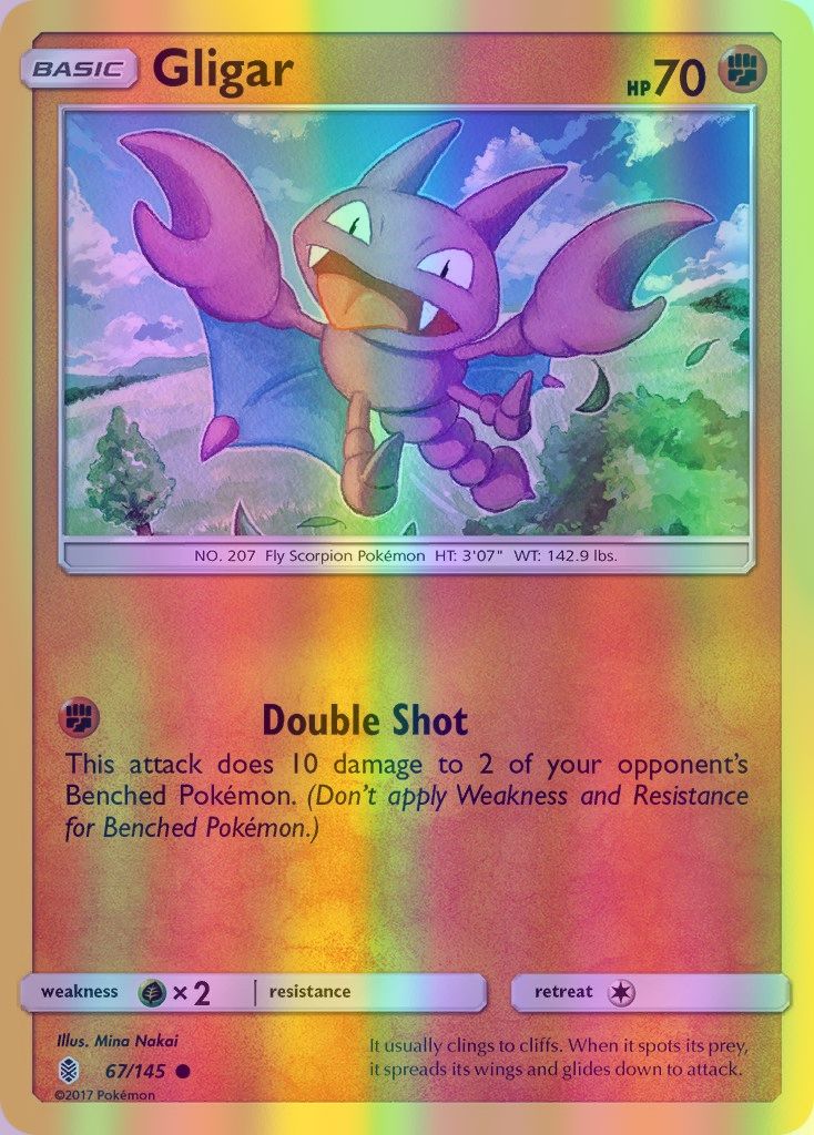 Gligar - 067/145 (SM:GRI) Common - Near Mint Reverse Holofoil