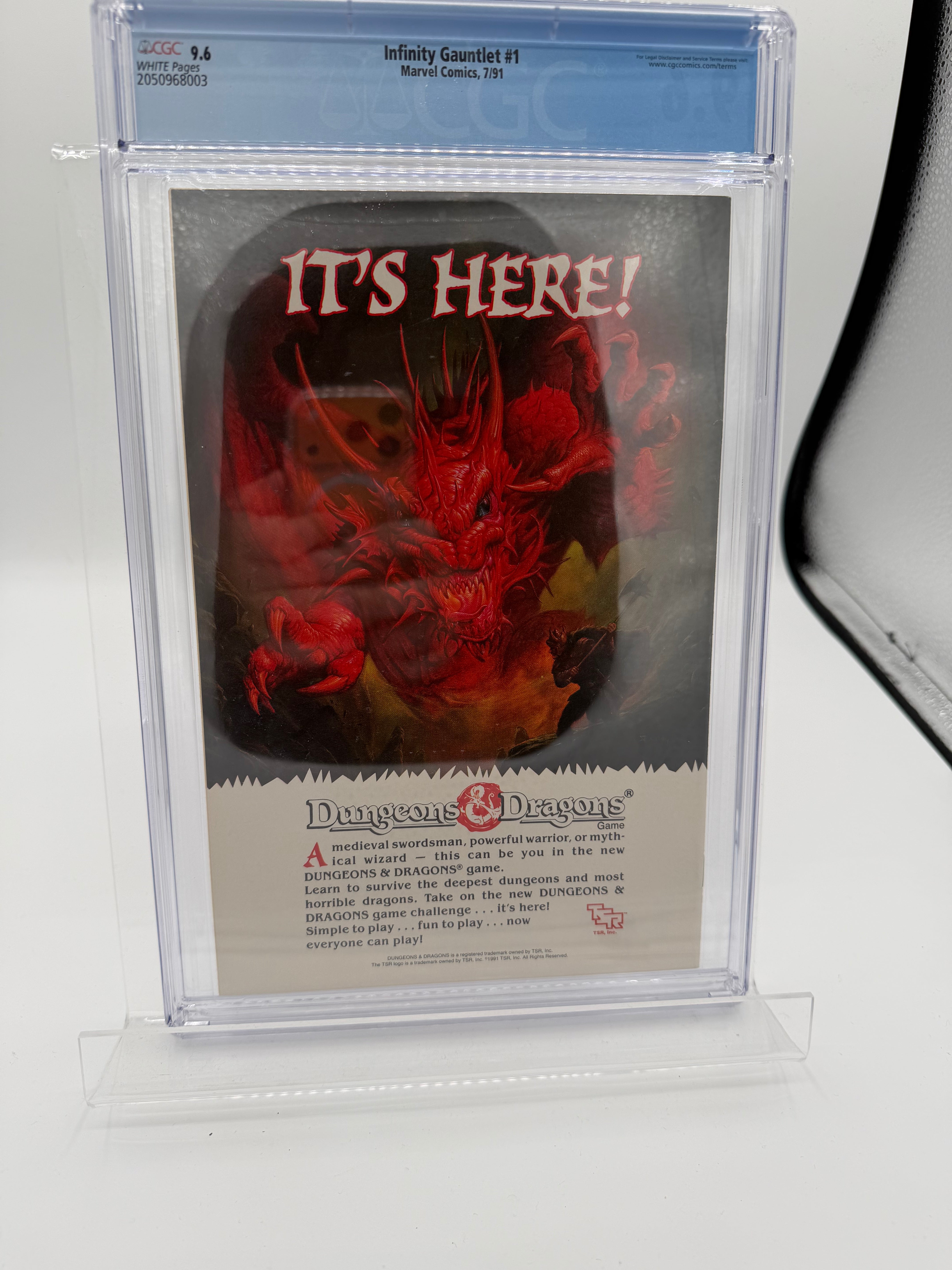 Infinity Gauntlet (1991 Series) #1 (CGC 9.6) Avengers, Dr. Strange, Warlock, Silver Surfer, Thanos & Mephisto Appearance