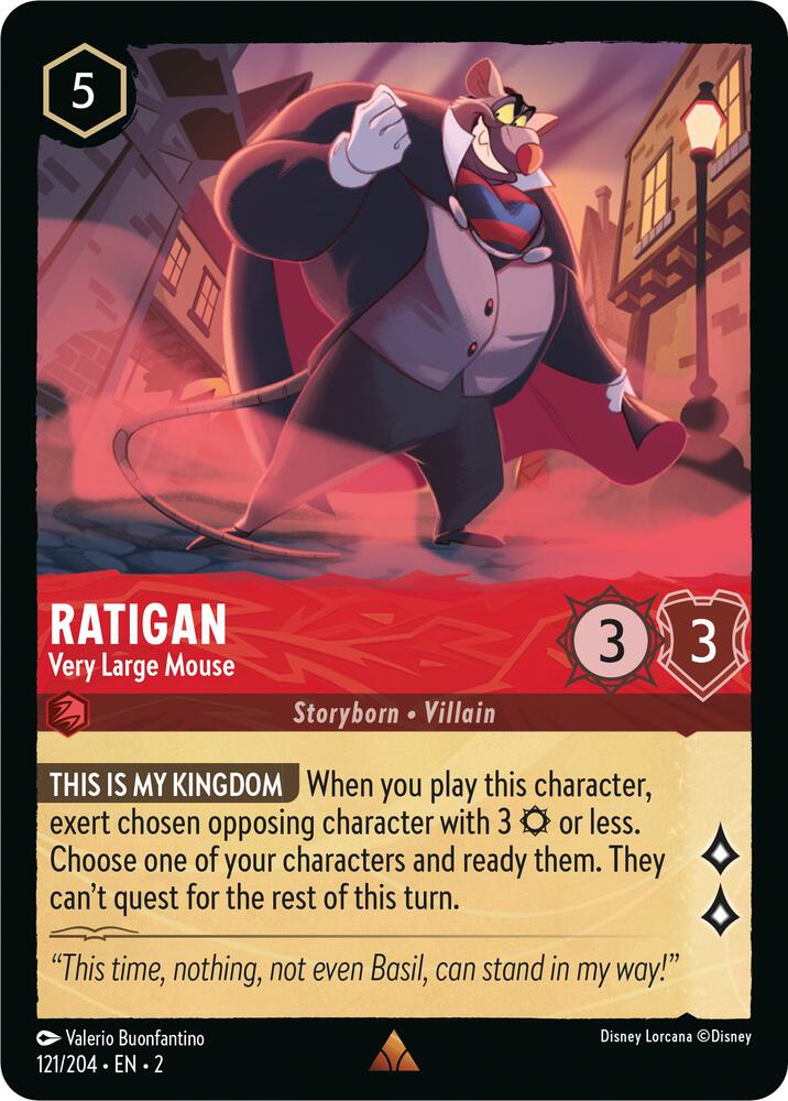 Ratigan - Very Large Mouse (Rise of the Floodborn 121/204) Rare - Near Mint Cold Foil