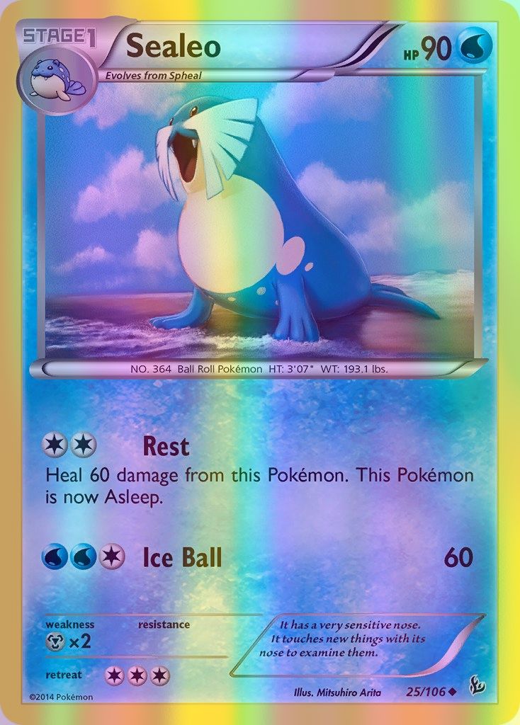 Sealeo - 025/106 (FLF) Uncommon - Near Mint Reverse Holofoil
