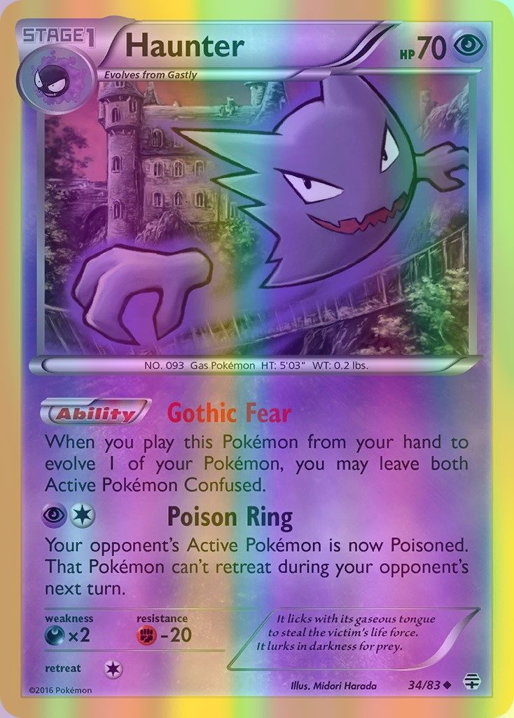 Haunter - 034/083 (GEN) Uncommon - Near Mint Reverse Holofoil