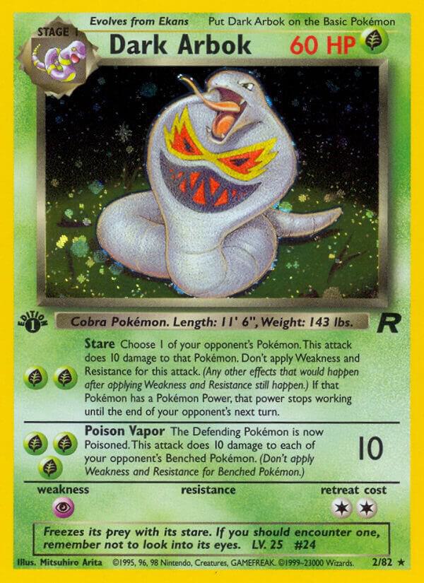 Dark Arbok - 2/82 (TR) Holo Rare - Light Played Unlimited Holofoil
