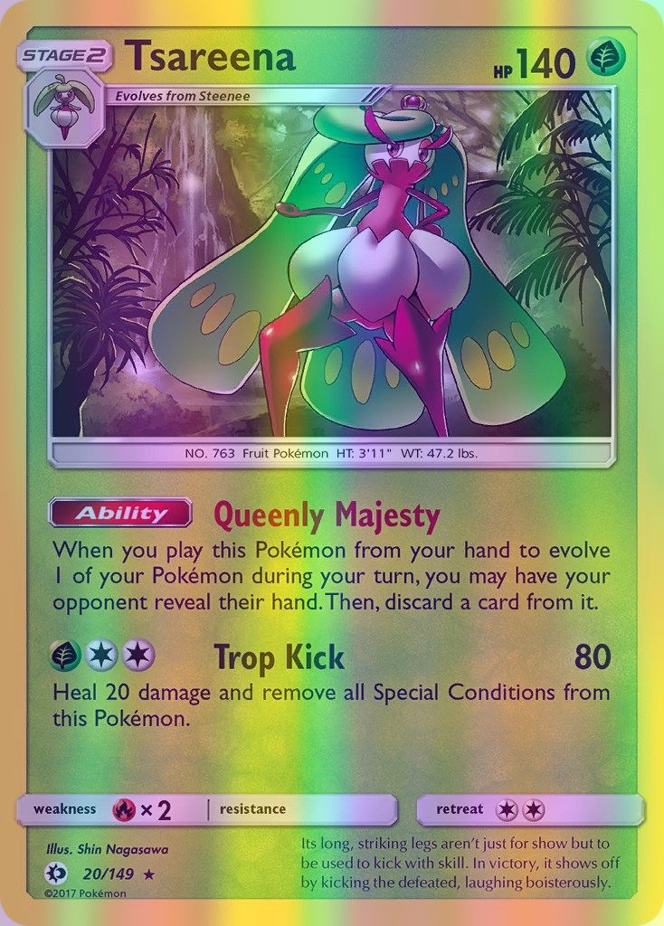 Tsareena - 020/149 (SM01) Holo Rare - Near Mint Reverse Holofoil