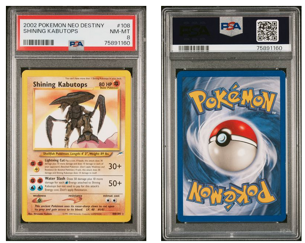 Shining Kabutops (108/105) (Graded - PSA 8)