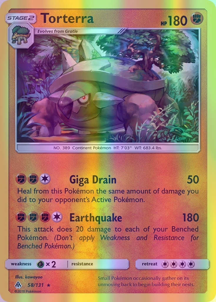 Torterra - 058/131 (FLI) Rare - Near Mint Reverse Holofoil