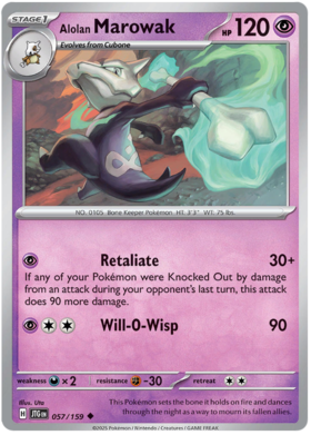 Alolan Marowak - 057/159 (JTG) Uncommon