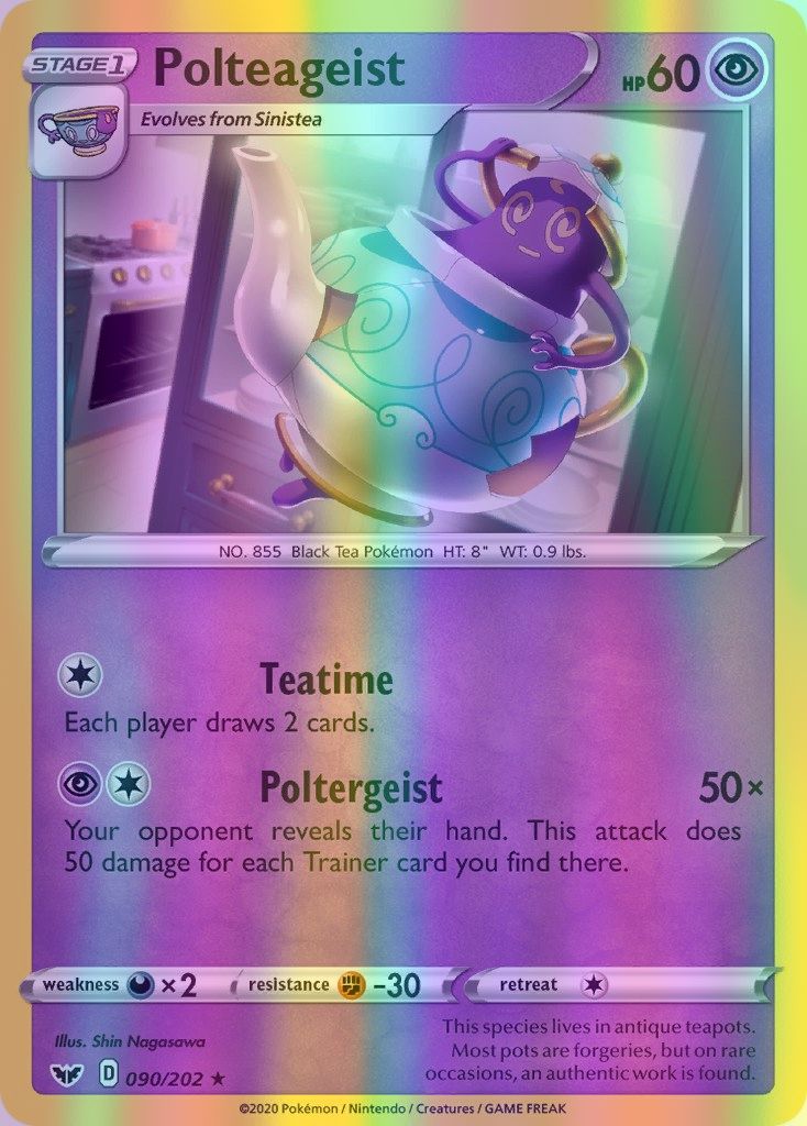 Polteageist - 090/202 (SWSH01) Rare - Near Mint Reverse Holofoil