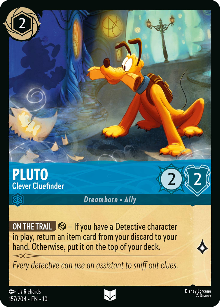 Pluto - Clever Cluefinder (157/204 - Whispers in the Well) Uncommon