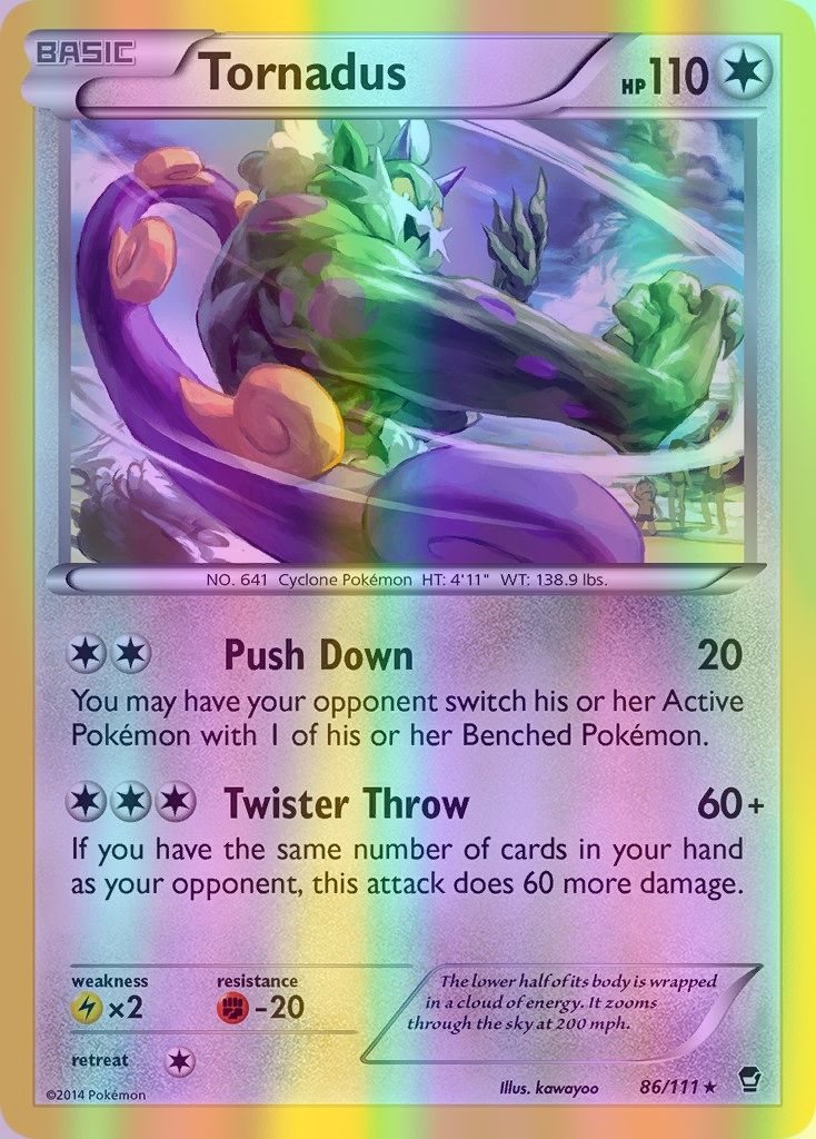 Tornadus - 086/111 (FFI) Rare - Near Mint Reverse Holofoil