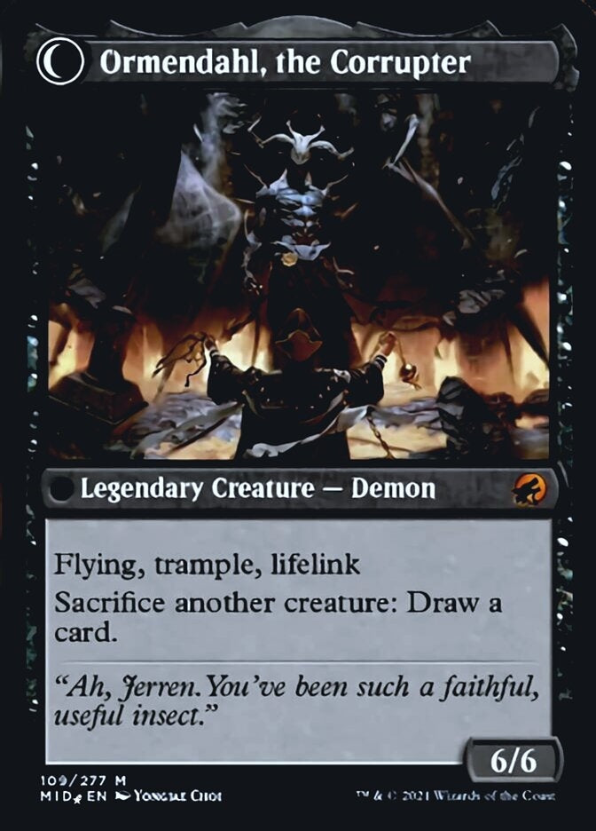 Jerren, Corrupted Bishop//Ormendahl, the Corrupter (MID-M-PRE)