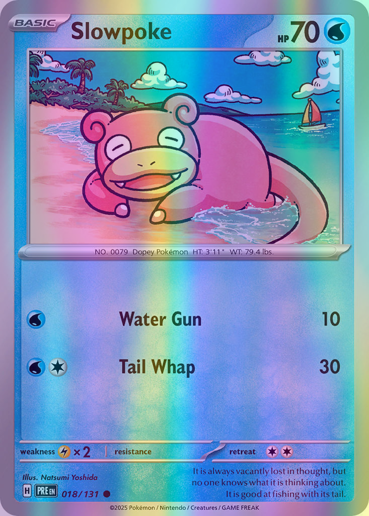 Slowpoke - 018/131 (PRE) Common - Near Mint Reverse Holofoil