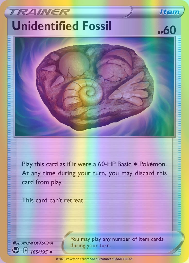 Unidentified Fossil - 165/195 (SWSH12) Uncommon - Near Mint Reverse Holofoil