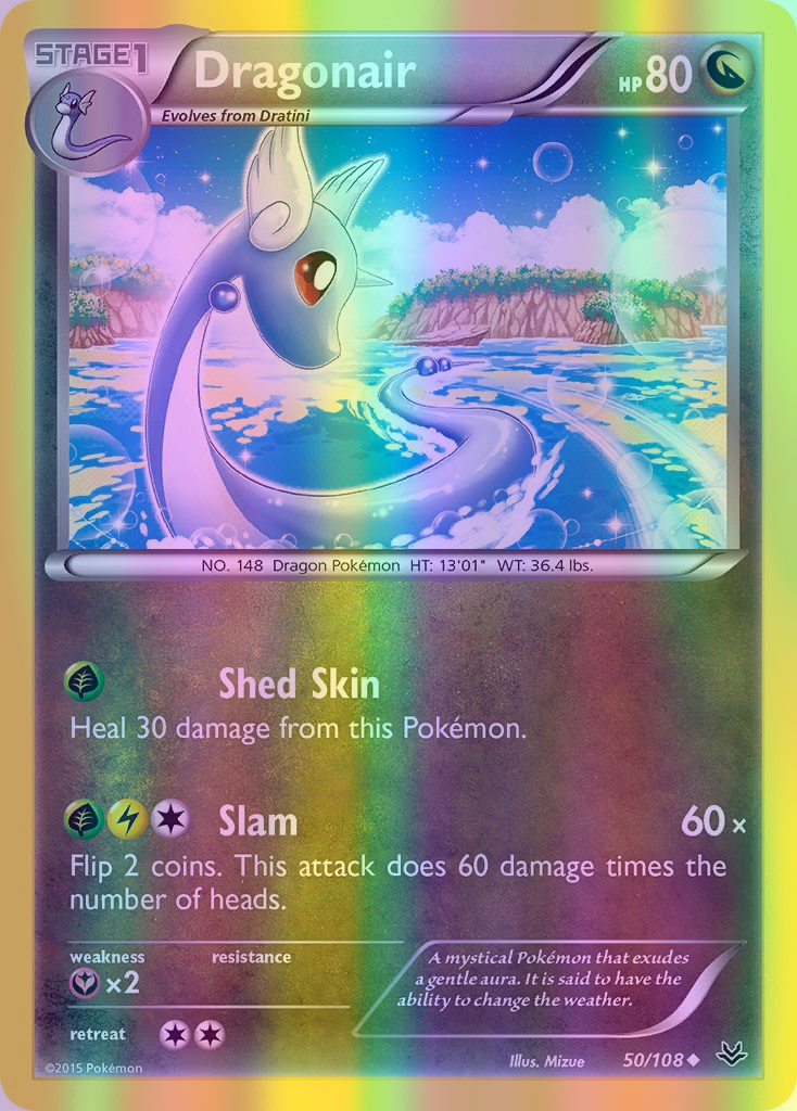 Dragonair - 050/108 (ROS) Uncommon - Near Mint Reverse Holofoil