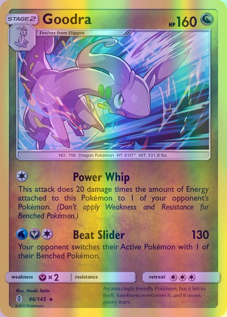 Goodra - 096/145 (SM:GRI) Holo Rare - Near Mint Reverse Holofoil