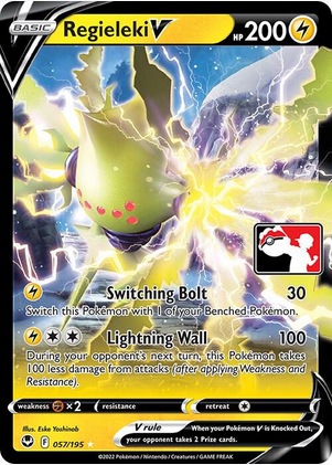 Regieleki V - 057/195 (SWSH12) Ultra Rare - Near Mint Holofoil - Prize Pack Series