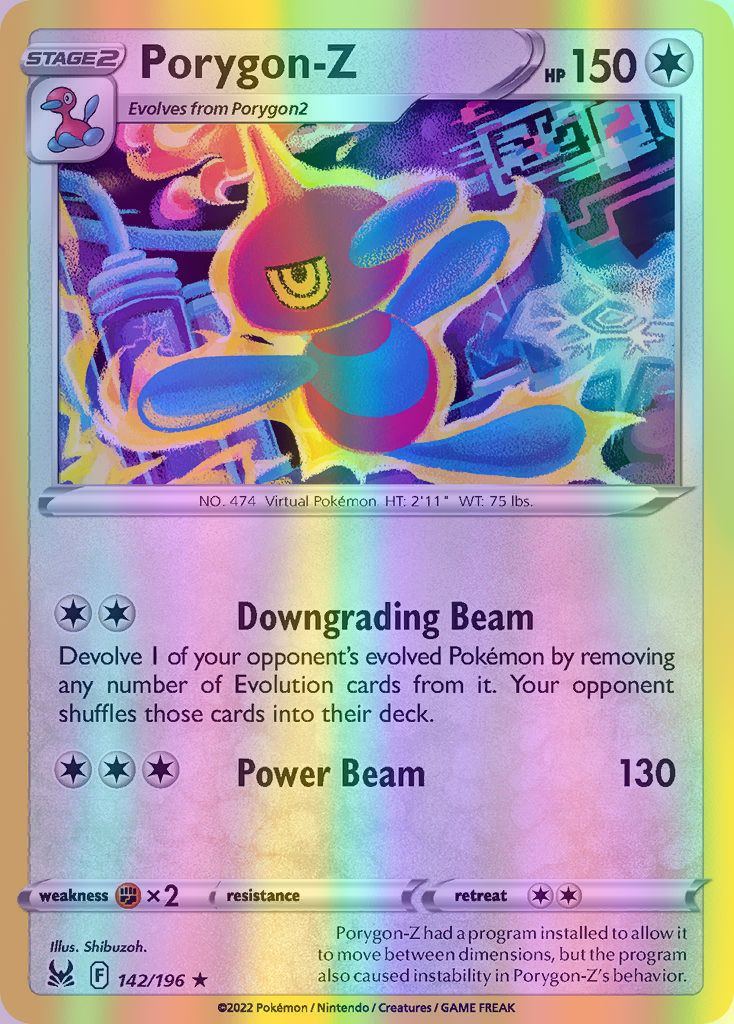 Porygon-Z - 142/196 (SWSH11) Rare - Near Mint Reverse Holofoil