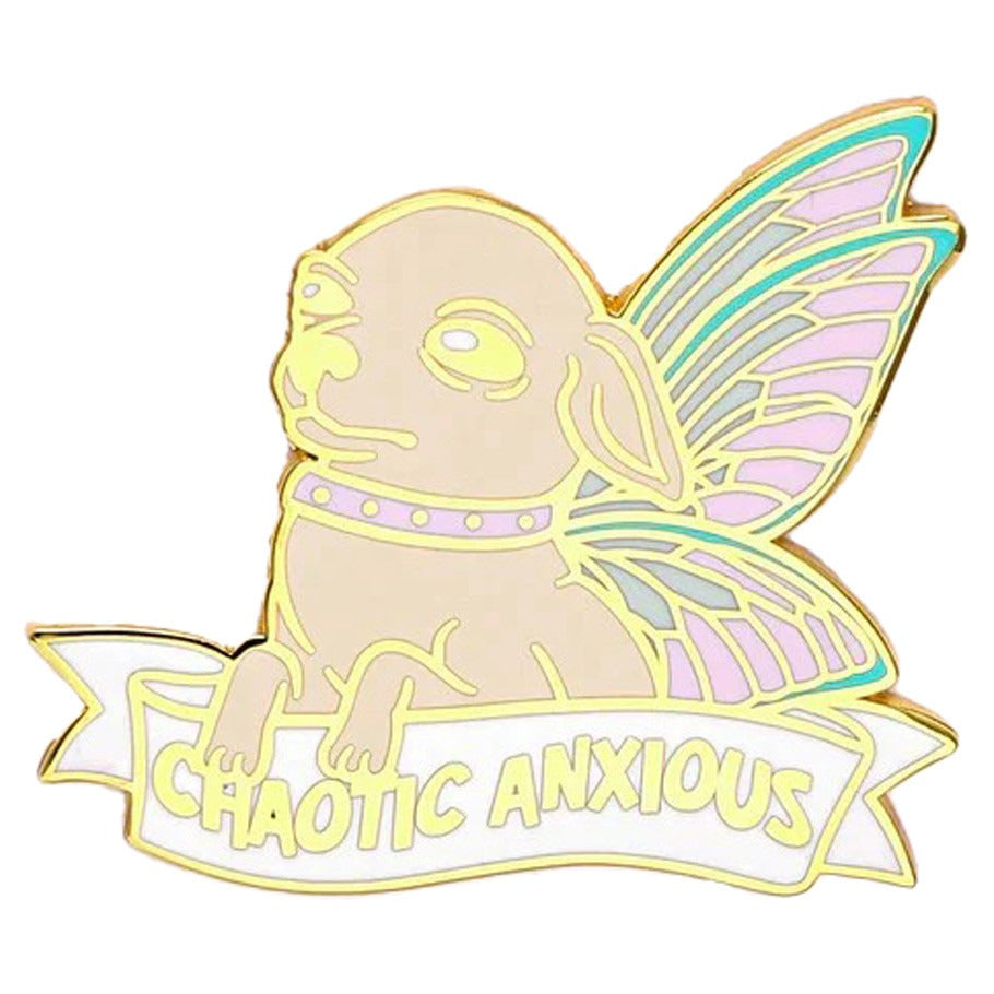 HPG PN054: Enamel Pin - Alternative Alignments: Chaotic Anxious Chihuahua