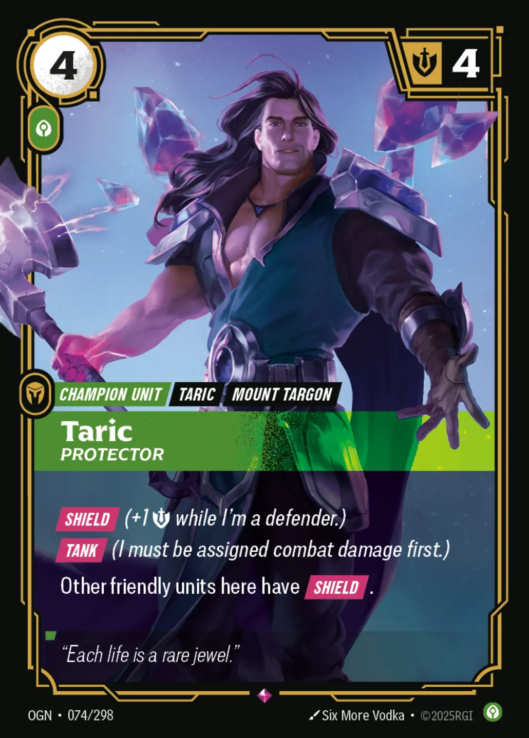 Taric - Protector - 074/298 (OGN) Rare