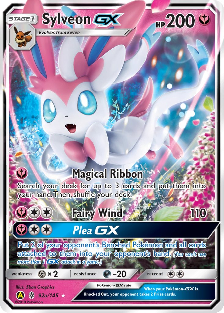 Sylveon GX - 092a/145 (SM:GRI) Alternate Art Promo - Near Mint Holofoil
