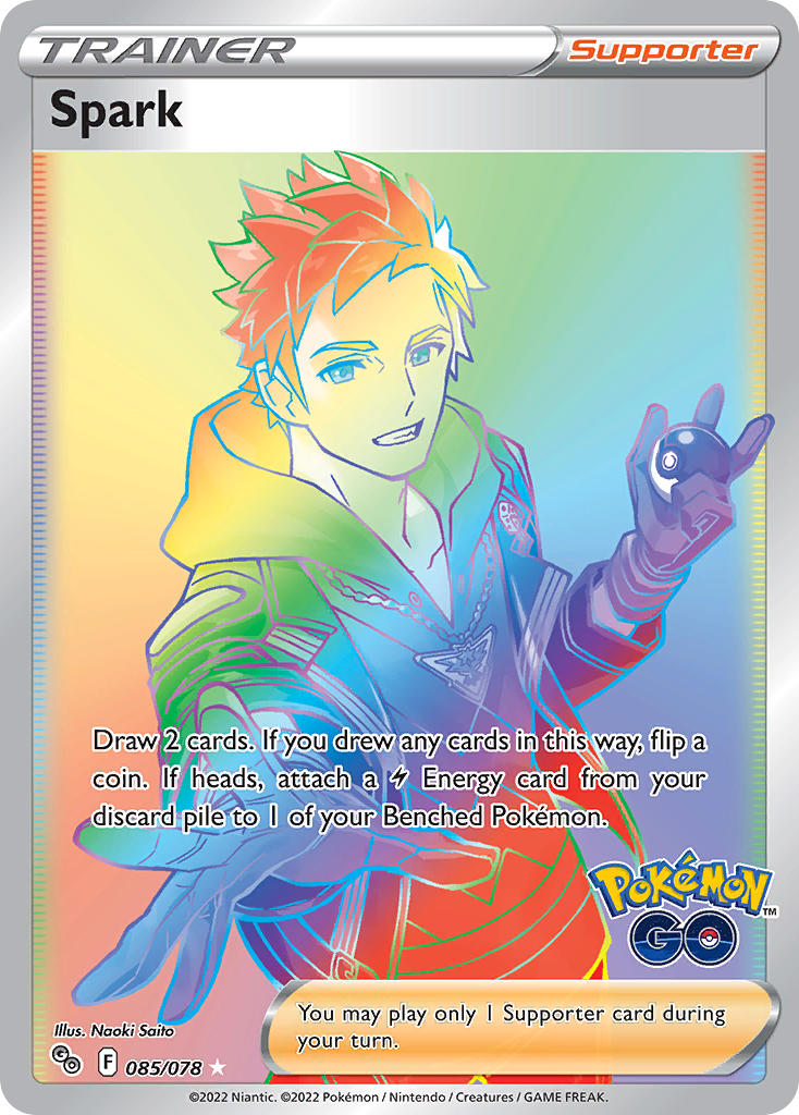 Spark (Secret) - 085/078 (PGO) Secret Rare - Near Mint Holofoil