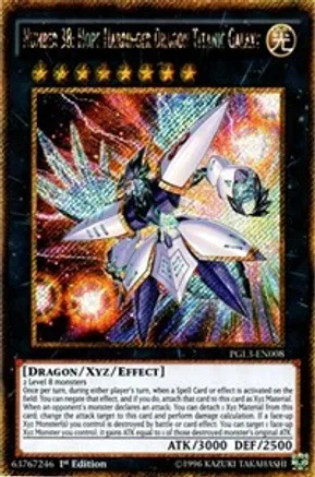 Number 38: Hope Harbinger Dragon Titanic Galaxy (PGL3-EN008) 1st Ed. Gold Secret Rare
