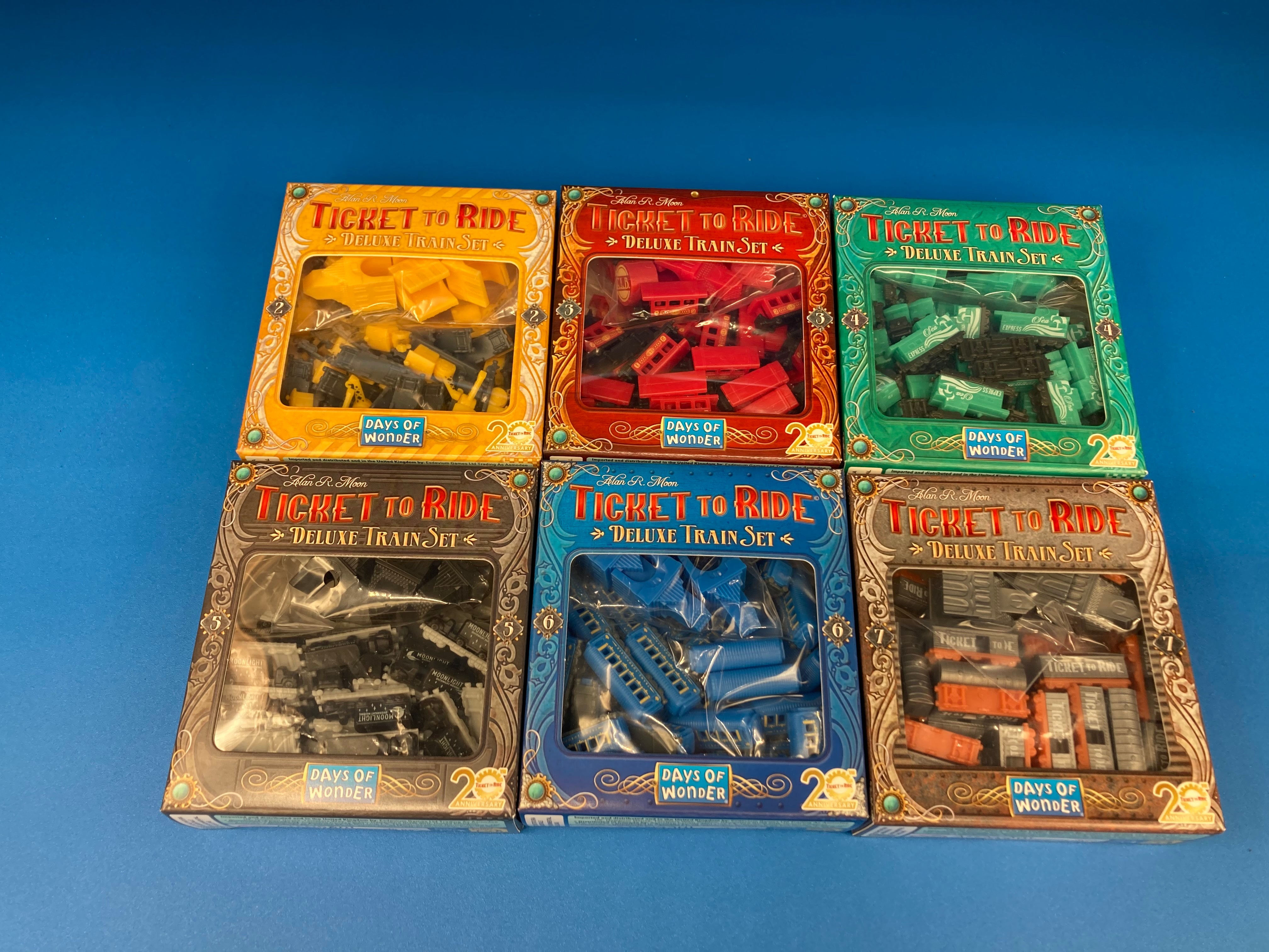 Ticket To Ride: 20th Anniversary Deluxe Train Set Bundle (Set #2-7)