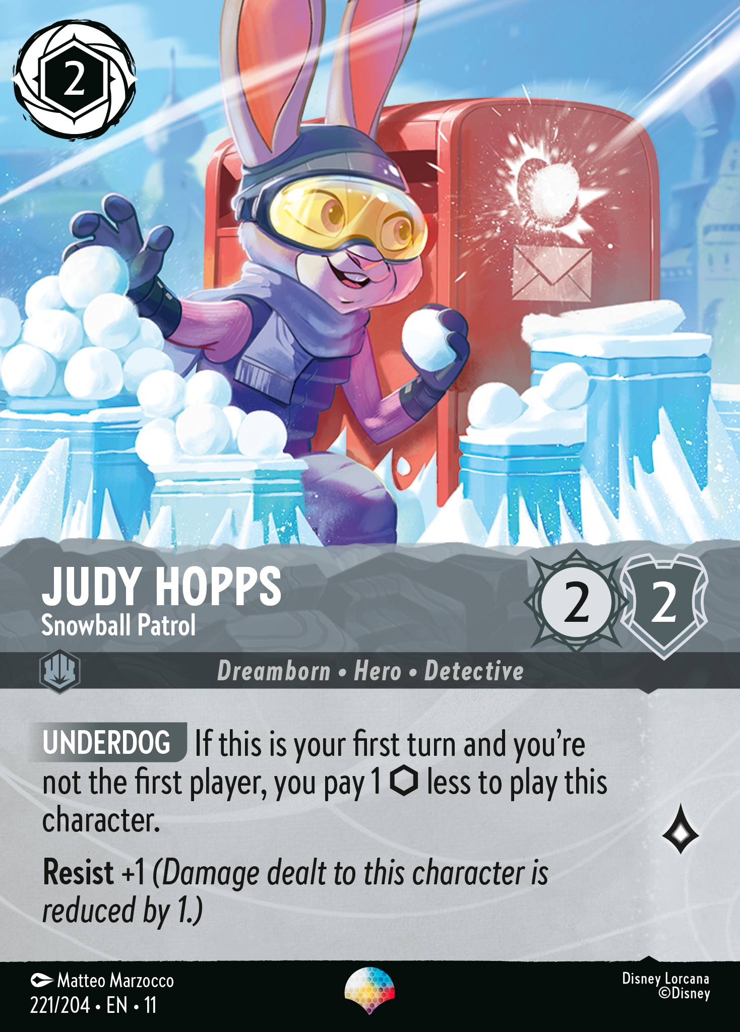 Judy Hopps - Snowball Patrol (221/204 - Winterspell) Epic