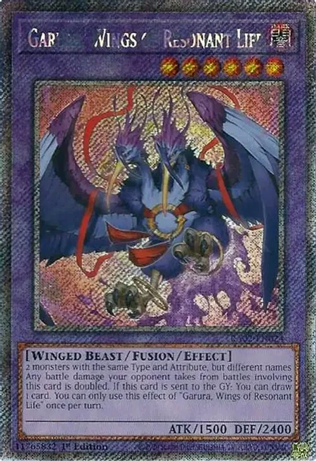 Garura, Wings of Resonant Life (RA02-EN024) Platinum Secret Rare - Near Mint 1st Edition