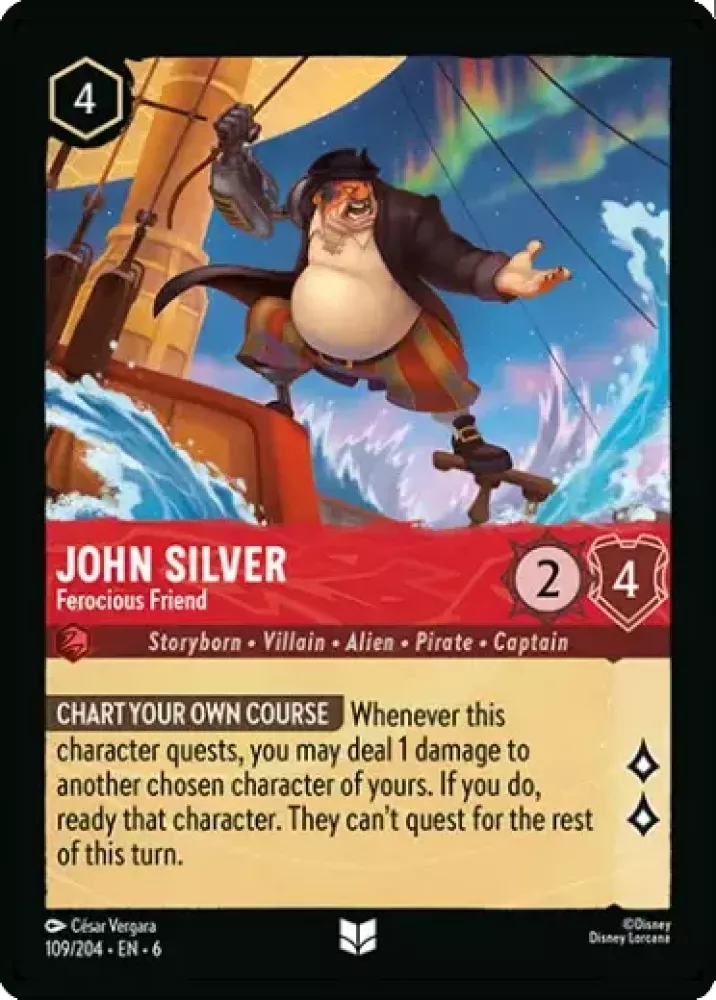 John Silver - Ferocious Friend (Azurite Sea 109/204) Uncommon - Near Mint